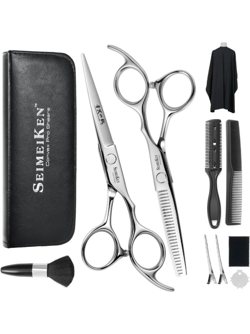Professional Hair Cutting Scissors Kit - 6" Salon Shears & Thinning Scissors Set